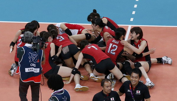 Japan win women's volleyball bronze medal match