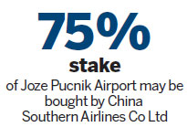 China Southern weighs Slovenian dealsk