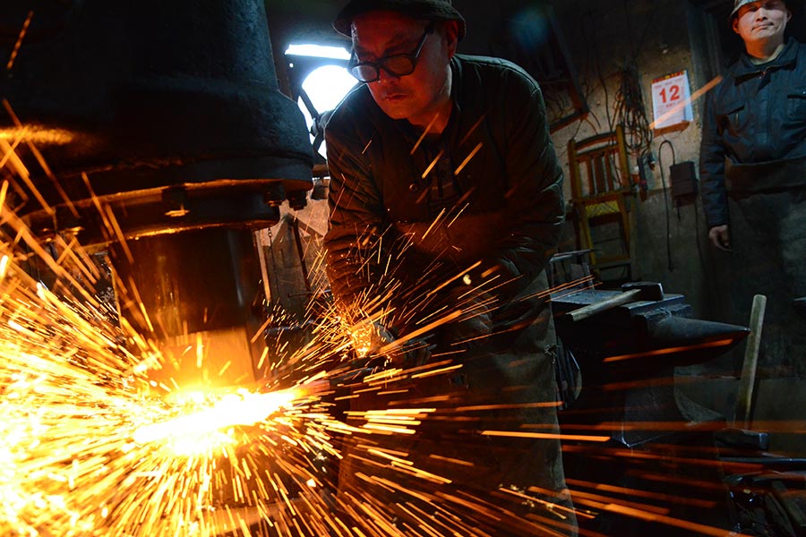 Traditional blacksmith with a Taobao shop