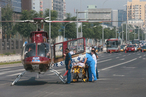 Lift off for first 'air ambulance'