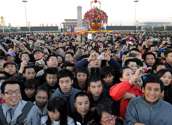 Chinese mark National Day