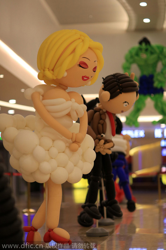 Walk down the aisle in balloon dress