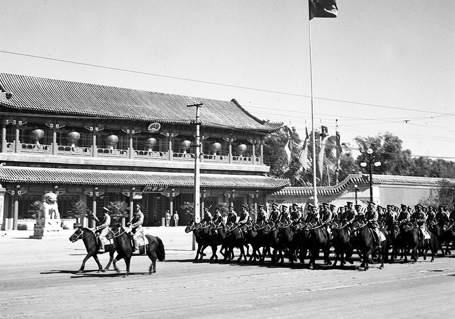 Historical images of military parades