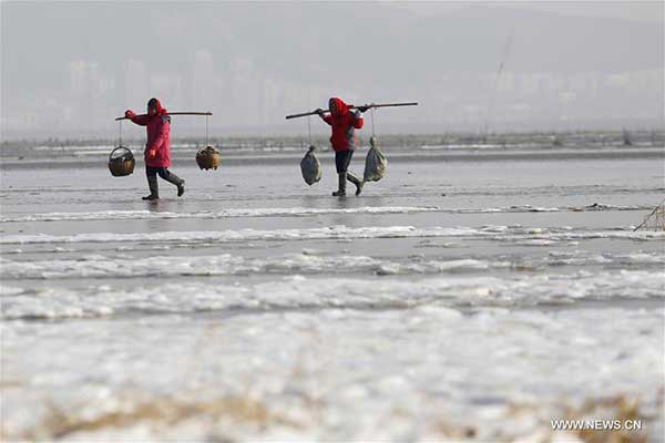 Record-breaking cold freezes 90 percent of China