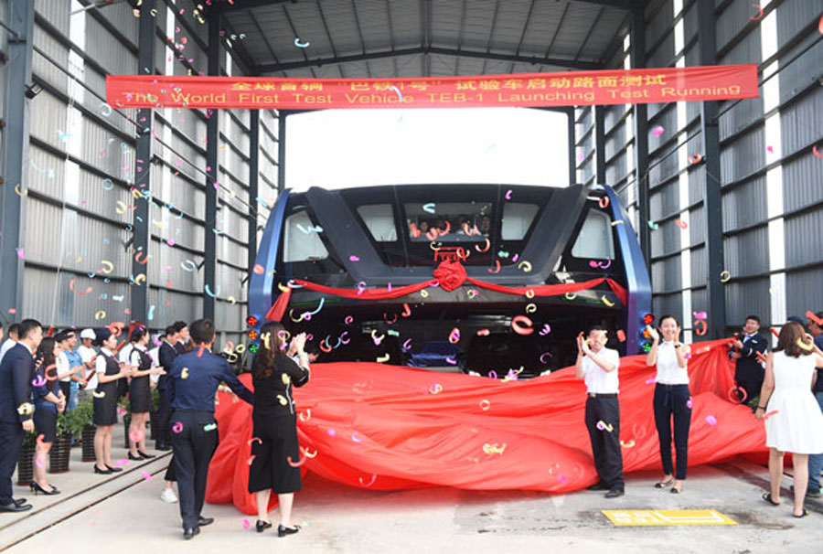 Road test for homegrown transit elevated bus