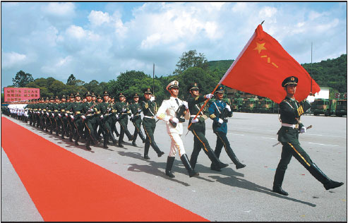 Guard of Honor puts best foot forward to commemorate return