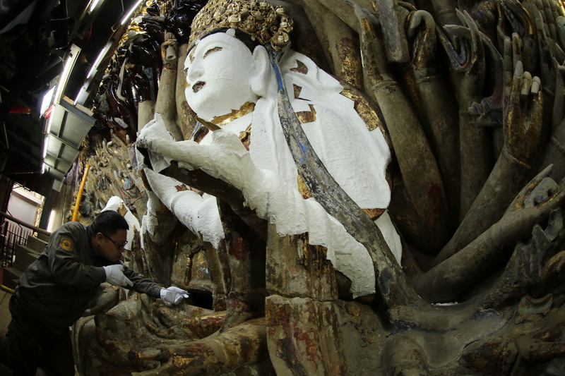 More Qianshou Guanyin sculpture secrets discovered