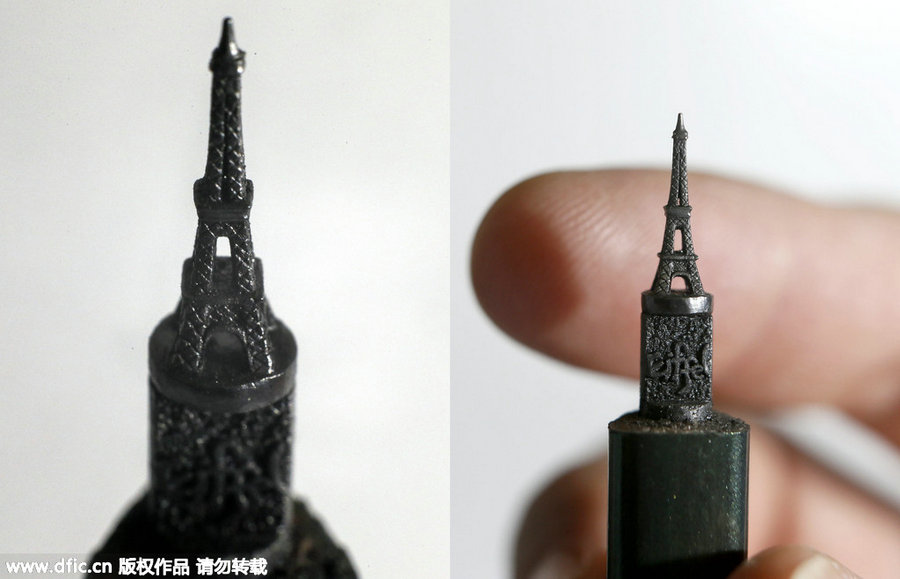 Talented artist makes tiny pencil lead sculptures