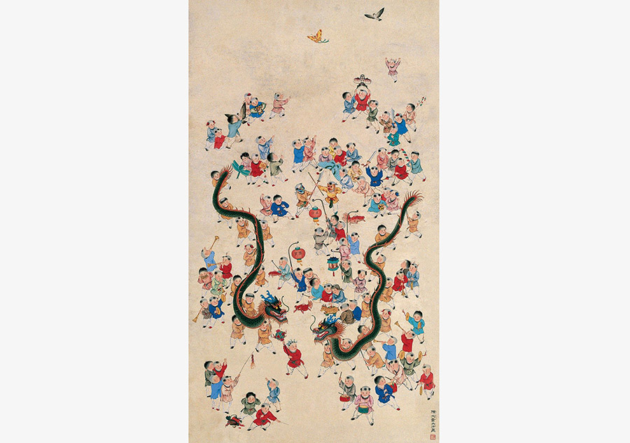 Lantern Festival in the Chinese paintings