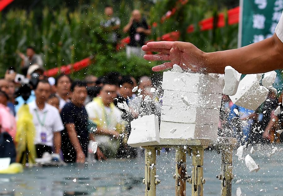 Martial arts competition held in Shaolin Temple