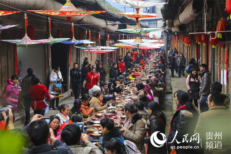 'Long Street Banquet' in Datong ancient town