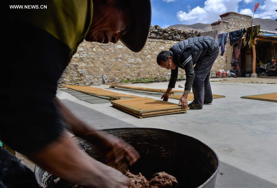 Traditional incense production in Nyemo county, China's Tibet