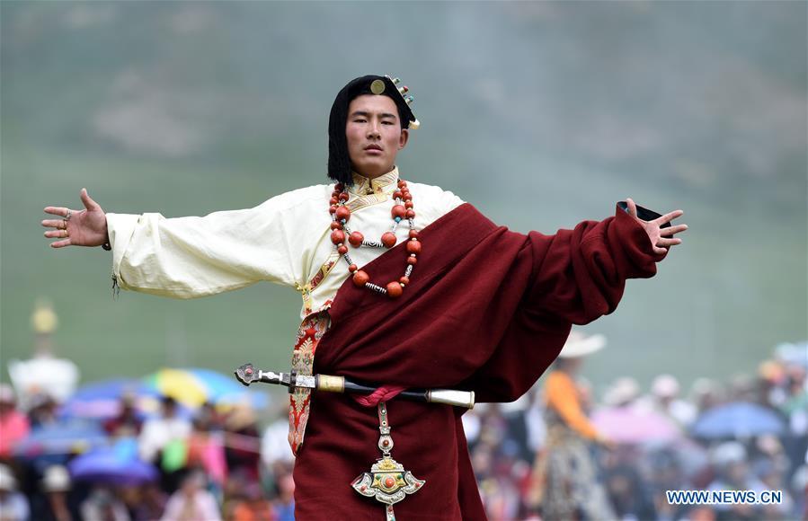 Traditional Tibetan costumes presented during fashion show