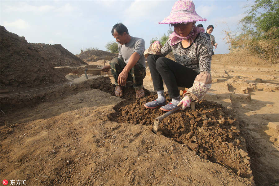 Rescue excavation underway for Nanning's Zhenjiang Building ruins