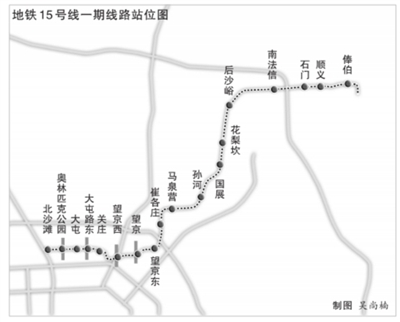 北京地鐵6號(hào)線15號(hào)線一期規(guī)劃公布(組圖)