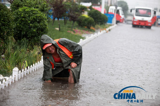 天津遭受暴雨襲擊