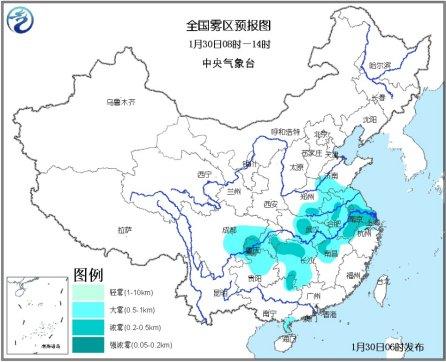 中央氣象臺發(fā)布大霧黃色預警 多地不宜燃放煙花