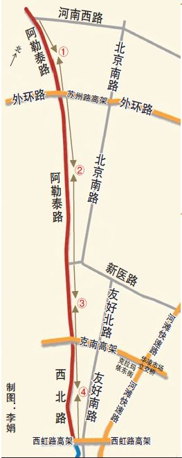 烏魯木齊市阿勒泰路高架4月開工