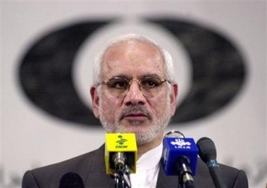 Gholamreza Aghazadeh, head of Atomic Energy Organization of Iran, answers a question from the media during a news conference in Tehran in this Feb. 22, 2003 file photo.