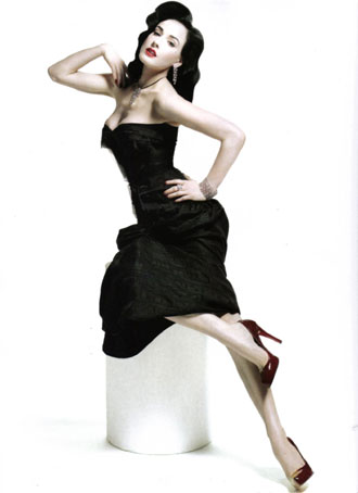 Dita von Teese on Harper's Bazaar