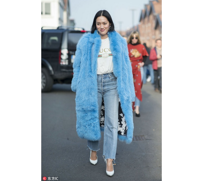 Colorful fur coats back in vogue