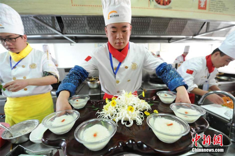 Fine cuisine cooking contest held in Gansu