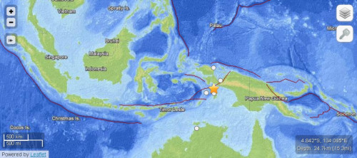印尼西南部發(fā)生6.7級(jí)地震 震源深度24.7公里