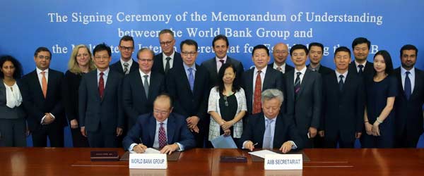 AIIB, World Bank planning closer project cooperation