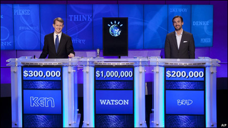 IBM supercomputer wins TV quiz: IBM 超級(jí)電腦擊敗人腦