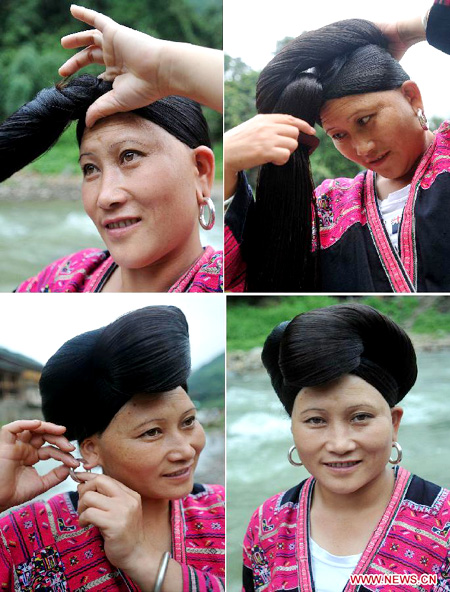 Yao ethnic women keep long hair tradition alive