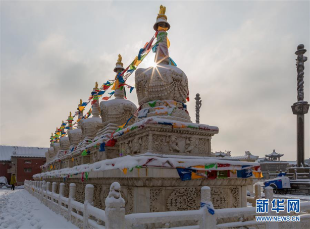 Spring snow blankets Hohhot