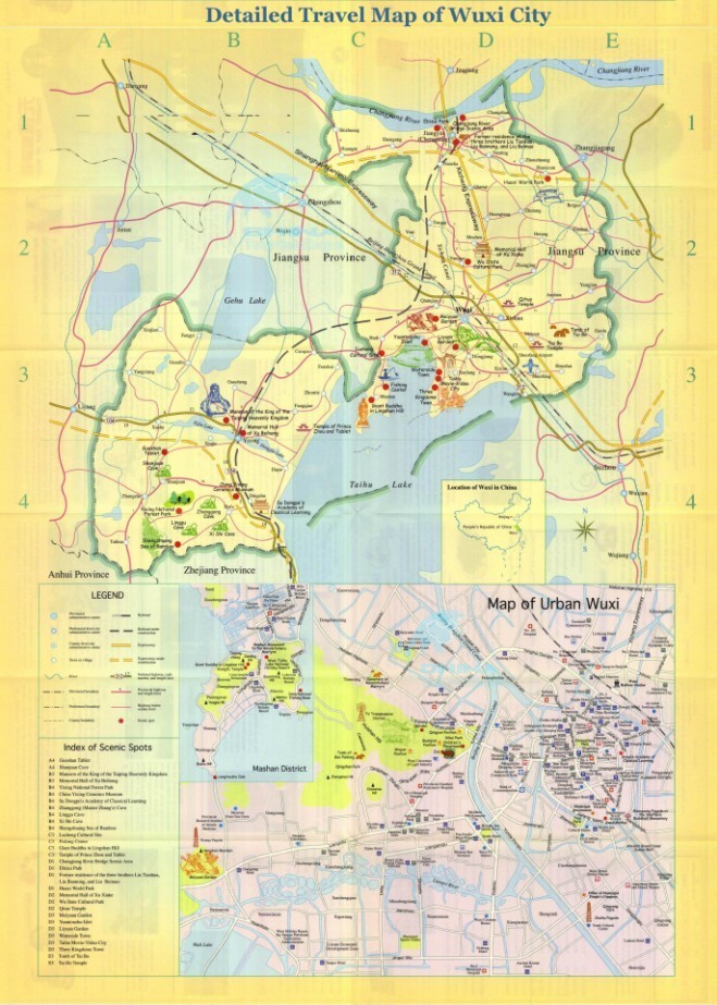 Wuxi tourist map