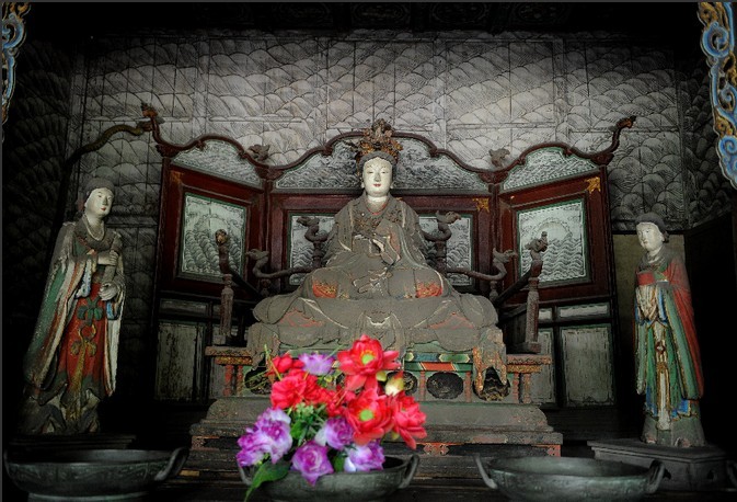 Exquisite sculpture works at the Jinci Temple