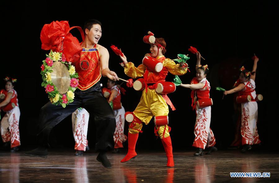 Drum and gong tournament held in China's Shanxi