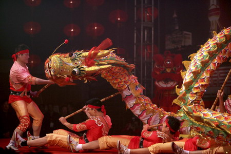 Dragon dance troupe rehearses for Lunar New Year