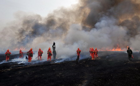 Fire drill in NW China