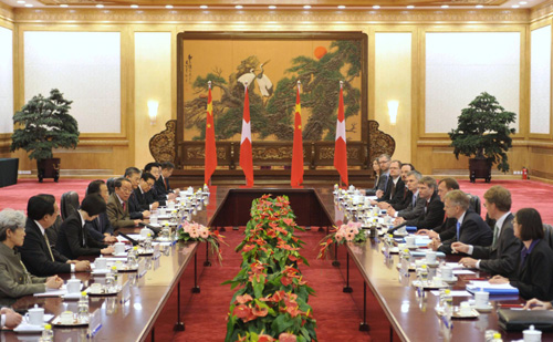 Danish PM meets with Premier Wen in Beijing