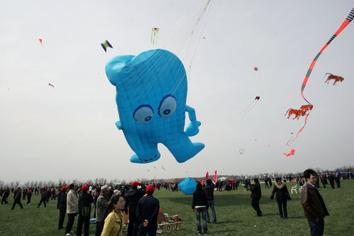 kites fly high in Weifang