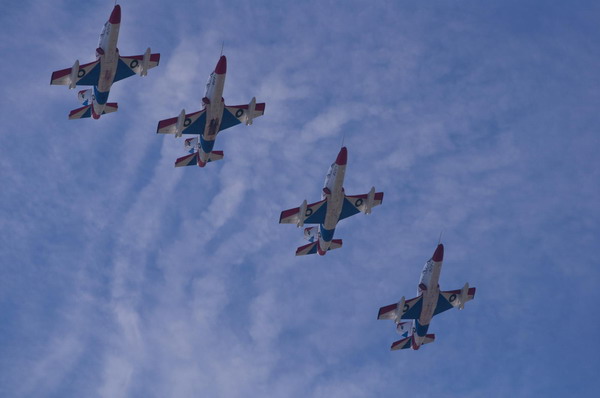 Pakistan's <EM>Sherdils</EM> team flies at air show