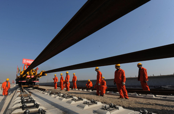 Shijiazhuang-Wuhan high speed rail work begins