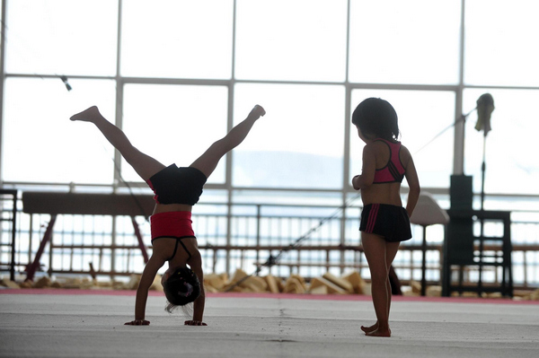 Child gymnasts train to fulfill dreams