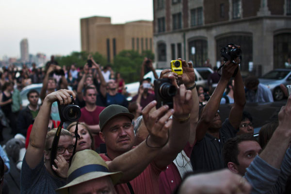 Biannual occurrence 'Manhattanhenge' in NYC