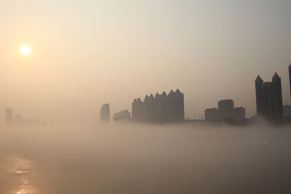 A hidden river beneath the mist