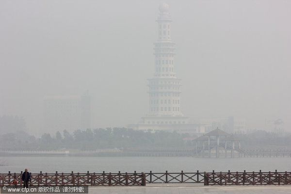 Henan chokes on lingering smog