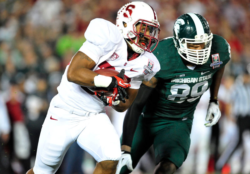 Michigan St beats Stanford 24-20 in Rose Bowl