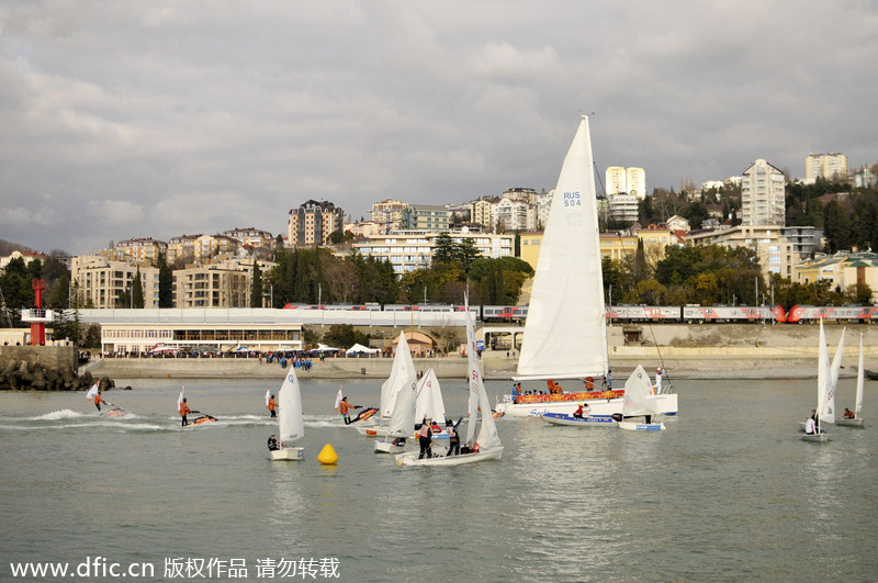 Olympic flame in Sochi after world's longest relay