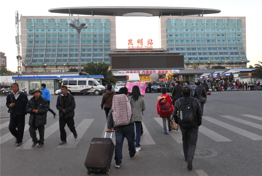 Order at Kunming station restored to normal after attack