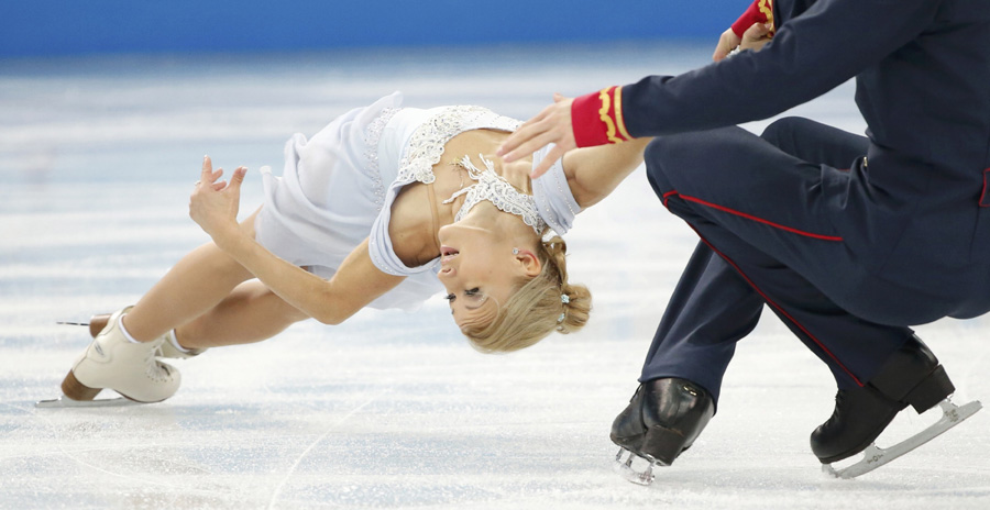 Russia leads at figure skating team event