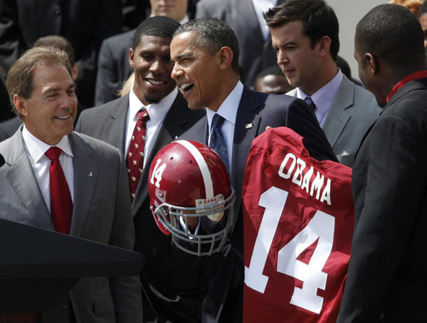 Obama honors Crimson Tide for BCS championship