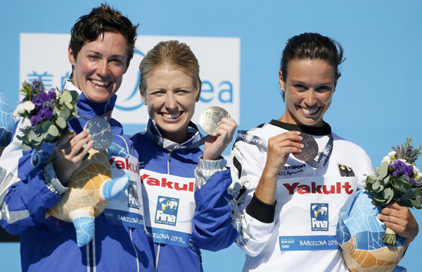 Women's high diving makes a splash at Barcelona worlds